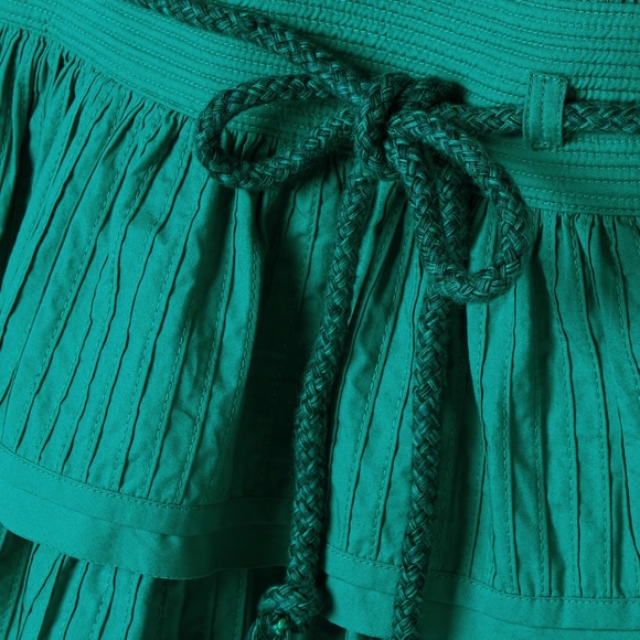 Ulla Johnson Camilla Cotton Poplin Mini Dress Verdigris (Green) in Size 8 - Picture 3 of 12